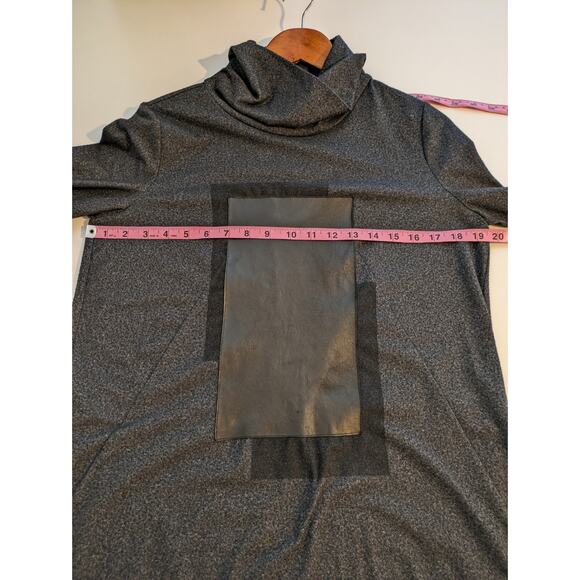 Demoo Parkchoonmoo Sweater Dress Leather Avante Garde Art to Wear Gray - Picture 14 of 15